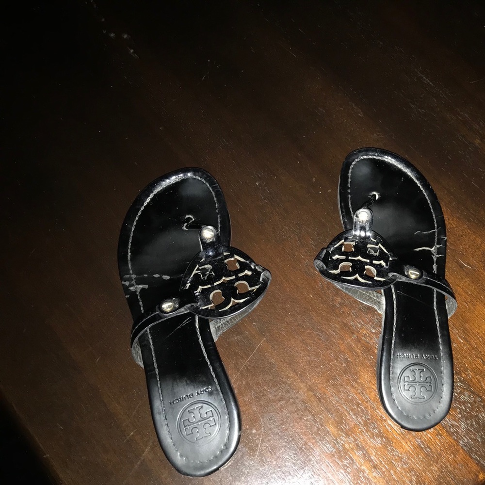 Black Patent Leather Miller Tory Burch Sandals